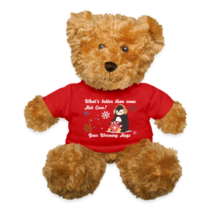 Soft Teddy Bear - Warm Hugs - red