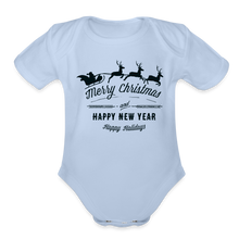 Load image into Gallery viewer, Organic Short Sleeve-Merry Christmas and New Year - sky