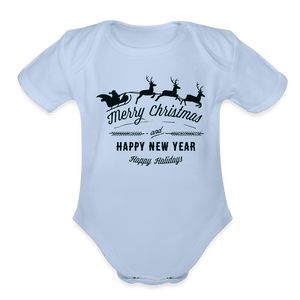 Organic Short Sleeve-Merry Christmas and New Year - sky