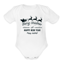 Load image into Gallery viewer, Organic Short Sleeve-Merry Christmas and New Year - white