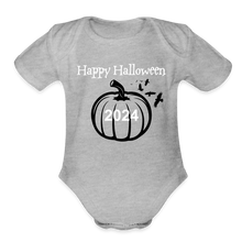 Load image into Gallery viewer, Organic Short Sleeve - Happy Halloween - heather grey