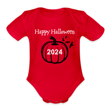 Load image into Gallery viewer, Organic Short Sleeve - Happy Halloween - red