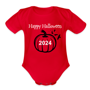 Organic Short Sleeve - Happy Halloween - red