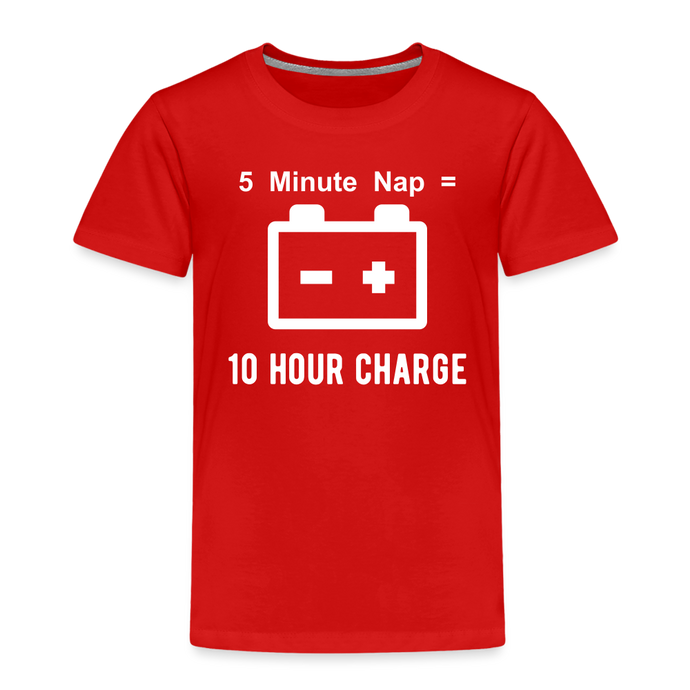 Toddler Premium T-Shirt - Power Nap - red