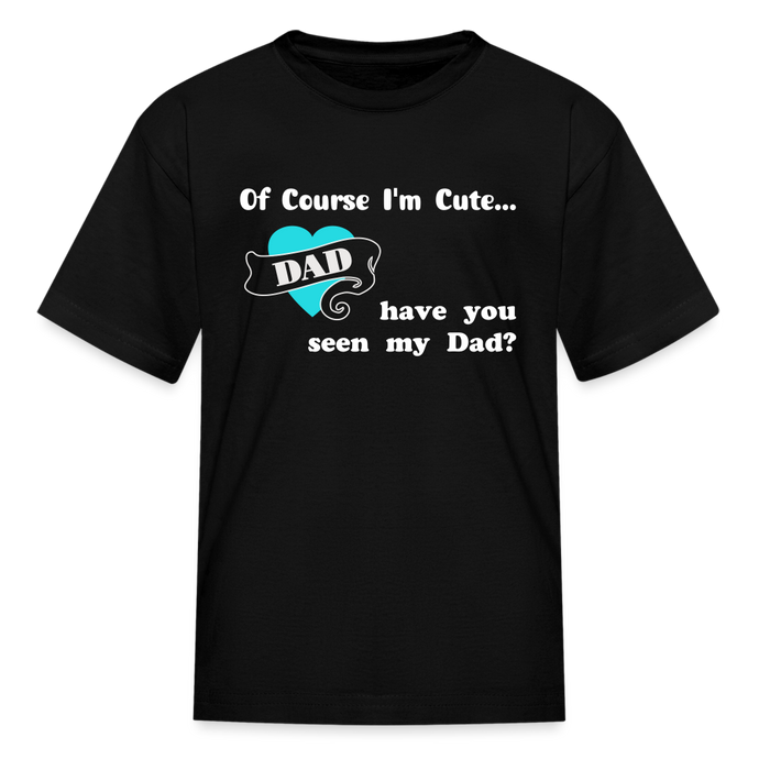 Kids' T-Shirt - Cute Like Dad - black