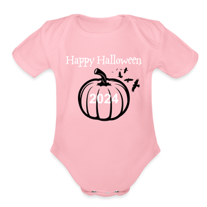 Organic Short Sleeve - Happy Halloween - light pink