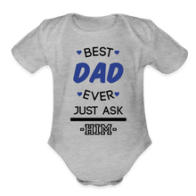 Load image into Gallery viewer, Organic Short Sleeve - Best Dad - heather grey