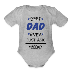 Organic Short Sleeve - Best Dad - heather grey