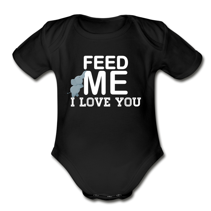 Organic Short Sleeve - Feed Me - black