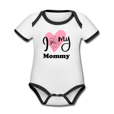 Organic Contrast Short Sleeve - I Love Mommy