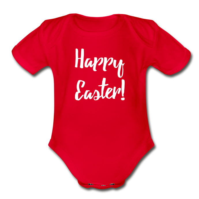 Organic Short Sleeve - Happy Easter! - red